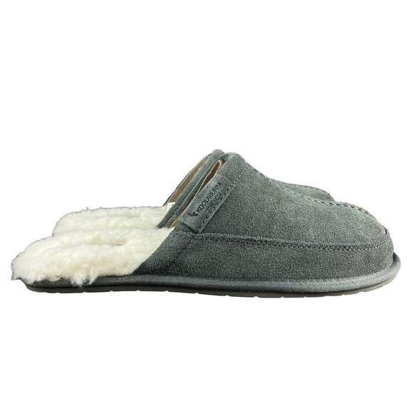 Koolaburra by UGG Men's Grey Sting Suede Fur Slippers Size 10 - Picture 1 of 10